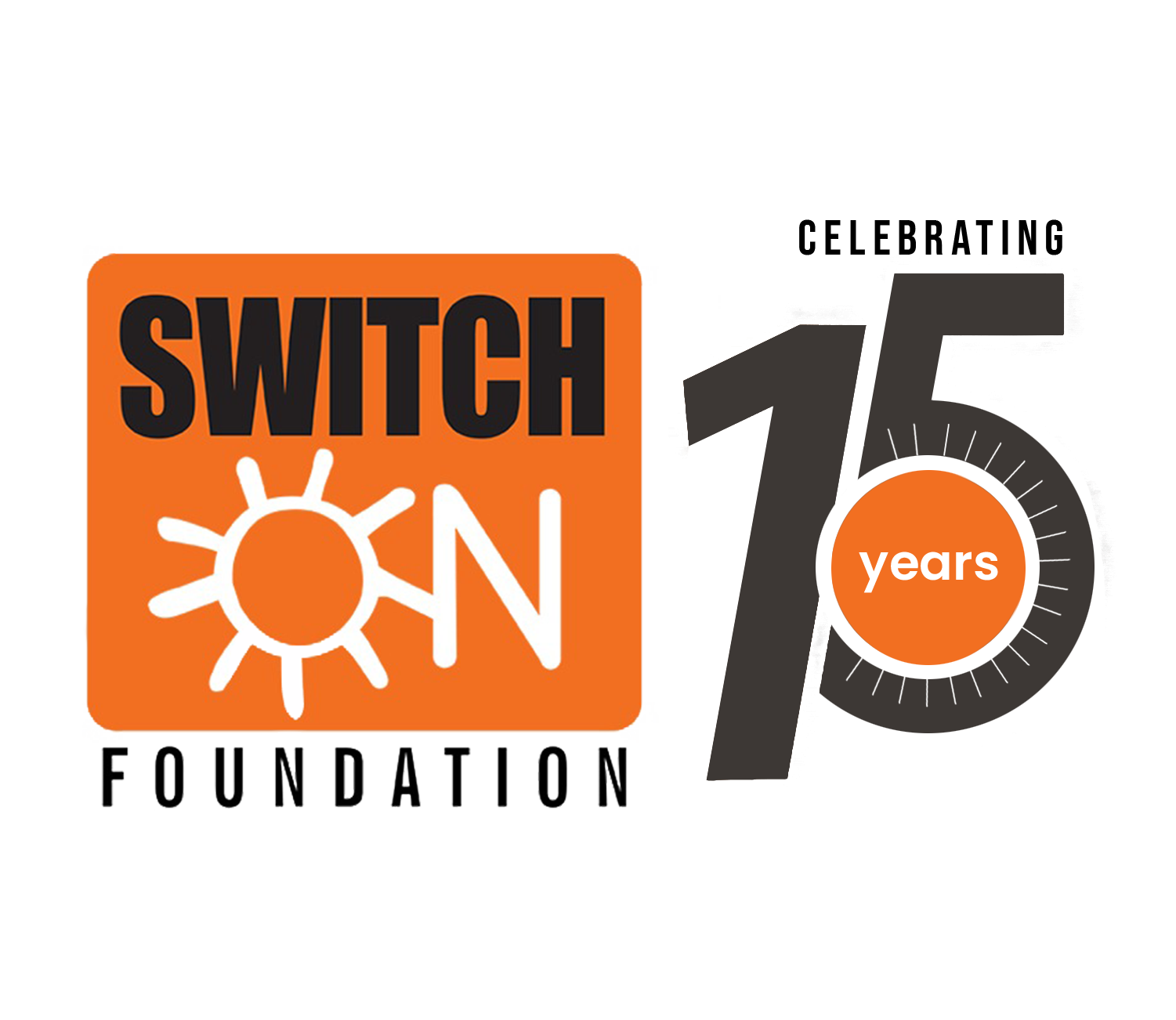 SwitchON Foundation 15 year logo (Black)